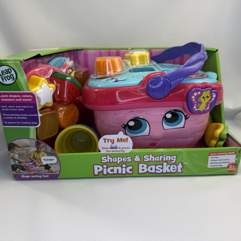 LeapFrog Shapes and Sharing‎ Picnic Basket Learning and Educational Toy NEW
